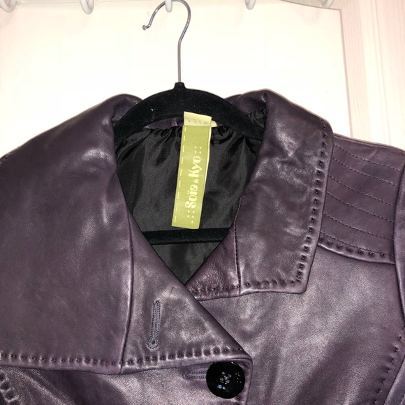 Soïa & Kyo Purple Leather Jacket - Picture 5 of 7